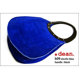 【ポイント20倍】★dean（ディーン） machine stitch tear-drop ショルダーバッグ elctlic blue（青）