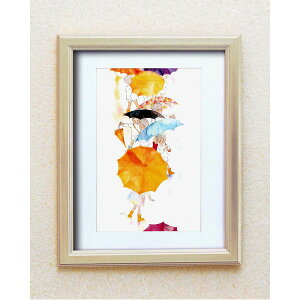 【ポイント20倍】絵画額縁/シルバーフレーム 【いわさきちひろ/かえり道】 壁掛け用 ひも付き 中身入替可 日本製