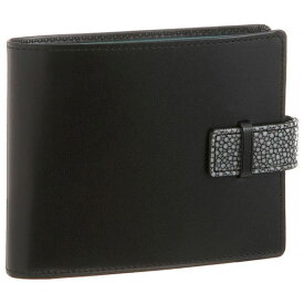 【クーポン配布中&マラソン対象】Colore Borsa（コローレボルサ） 二つ折りコインケース付き財布 ブラック MG-001