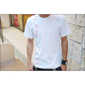 【クーポン配布中】戦国武将Tシャツ 【前田慶次】 Mサイズ 半袖 綿100% ホワイト(白) 〔Uネック おもしろ〕