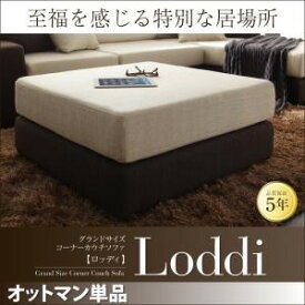 【マラソンでポイント最大46倍】【単品】足置き（オットマン）【Loddi】 グランドサイズコーナーカウチソファ【Loddi】ロッディ オットマン