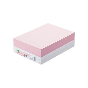 【ポイント20倍】(まとめ) TANOSEE αエコカラーペーパーII A4 ピンク 1冊(500枚) 【×5セット】