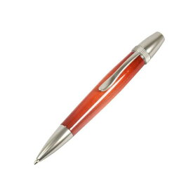 【クーポン配布中】キャンディカラー ボールペン/文房具 【Orange カーリーメイプル】 パーカータイプ 芯：0.7mm 日本製 文具 『Air Brush Wood Pen』