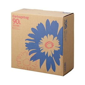 【ポイント20倍】（まとめ）TANOSEE ゴミ袋 コンパクト乳白半透明 90L BOXタイプ 1箱（110枚）【×5セット】