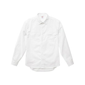 【ポイント20倍】T/Cワーク ノンアイロン長袖シャツ オフホワイト X L