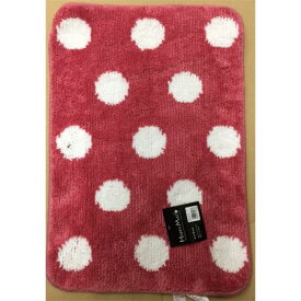 【クーポン配布中】バスマット/お風呂マット 【45×65cm ピンク】 ポリエステル ルックス HAPPY MAT ファンシードット 〔脱衣所 洗面所〕