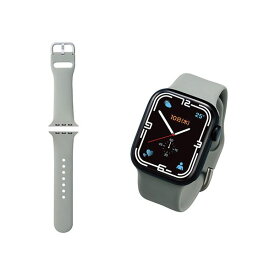 【ポイント20倍】エレコム Apple Watch用シリコンバンド ニュアンスカラー(41/40/38mm) グレー AW-41BDSCGGY