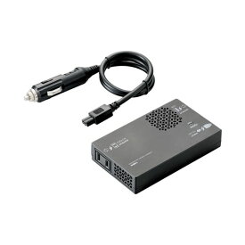 【ポイント20倍】（まとめ）ロジテック DC-ACインバーター150W LPA-CIVT150BK【×5セット】