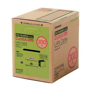 �y�|�C���g20�{�z�G���R�� EU RoHS�w�ߏ���CAT6A�Ή� ����LAN�P�[�u�� �z���C�g 300m/�ȈՃp�b�P�[�W�d�l LD-GPAL/WH300RS 1��