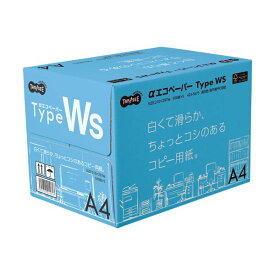 【マラソンでポイント最大47倍】（まとめ）TANOSEE αエコペーパータイプWS 白くて滑らか、ちょっとコシのあるコピー用紙。 A4 1箱(2500枚:500枚×5冊) 【×3セット】