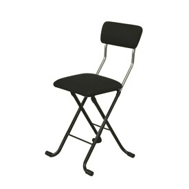 【ポイント20倍】折りたたみ椅子 【4脚セット ブラック×ブラック】 幅40cm 日本製 スチールパイプ 『Jメッシュチェア』【代引不可】
