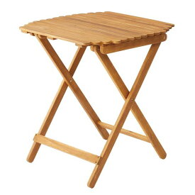 【クーポン配布中】折りたたみテーブル キャンプテーブル 約幅60cm ブラウン 木製 フォールディングハイテーブル 完成品 キャンプ ベランダ