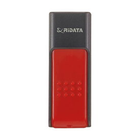 【ポイント20倍】（まとめ）RiDATA ラベル付USBメモリー8GB ブラック/レッド RDA-ID50U008GBK/RD 1個【×5セット】