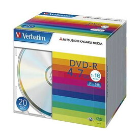 【スーパーSALEでポイント最大46倍】（まとめ）バーベイタム データ用DVD-R4.7GB 16倍速 ブランドシルバー 薄型ケース DHR47J20V1 1パック（20枚）【×10セット】