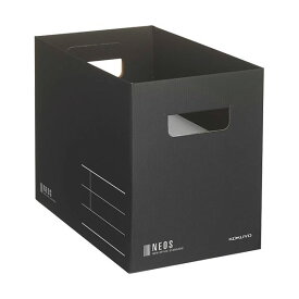 【クーポン配布中】（まとめ） コクヨ 収納ボックス（NEOS）Mサイズ ブラック A4-NEMB-D 1個 【×5セット】