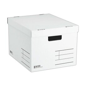 【ポイント20倍】コクヨ 収納ボックス（NEOS）Lサイズ フタ付き ホワイト A4-NELB-W 1セット（10個）