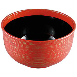 【ポイント20倍】6寸耐熱 うどん丼/どんぶり鉢 【朱かすみ TA】 直径184mm×高さ101mm 日本製 食洗機対応 〔和食 レストラン 店舗 お店〕【代引不可】