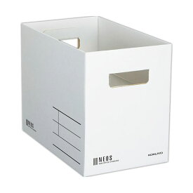 【ポイント20倍】（まとめ） コクヨ 収納ボックス（NEOS）Mサイズ ホワイト A4-NEMB-W 1個 【×5セット】