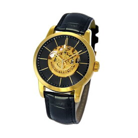 【ポイント20倍】J.HARRISON フロントローター 自動巻き スケルトン時計 ゴールド JH-1946GB