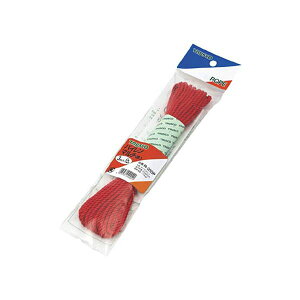 【ポイント20倍】(まとめ) TRUSCO パイレンマルチカラーロープ φ5mm×10m 赤 R-510P-R 1巻 【×3セット】