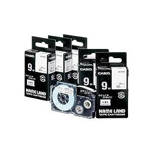 【クーポン配布中】カシオ NAME LANDスタンダードテープ 24mm×8m 白/黒文字 XR-24WE 1セット(5個)