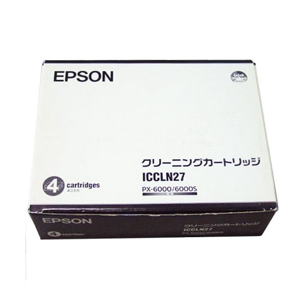 【クーポン配布中】エプソン 1セット(4本) ICCLN27 クリーニングカートリッジPX-6000用 インクカートリッジ