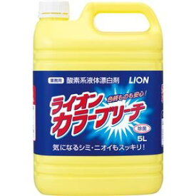 【ポイント20倍】（まとめ）ライオン カラーブリーチ 業務用 5L 1本【×10セット】