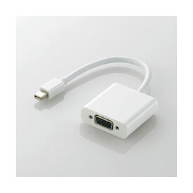 【スーパーSALEでポイント最大46倍】（まとめ）エレコム MiniDisplayPort-VGA変換アダプタ AD-MDPVGAWH 1個【×2セット】