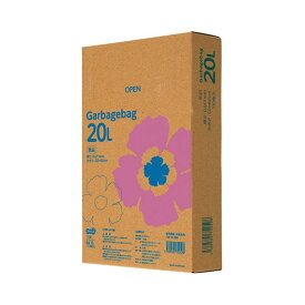 【ポイント20倍】（まとめ）TANOSEE ゴミ袋エコノミー乳白半透明 20L BOXタイプ 1箱（110枚）【×10セット】