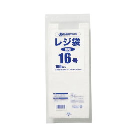 【ポイント20倍】（まとめ） スマートバリュー レジ袋 16号 100枚 B916J【×30セット】