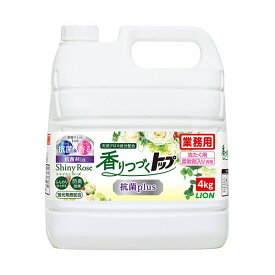 【クーポン配布中】（まとめ）ライオン 香りつづくトップ 抗菌Plus シャイニーローズ 業務用 4kg 1本 【×3セット】