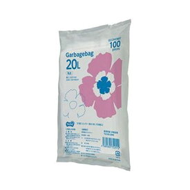 【ポイント20倍】（まとめ）TANOSEE ゴミ袋エコノミー乳白半透明 20L 1パック（100枚）【×20セット】