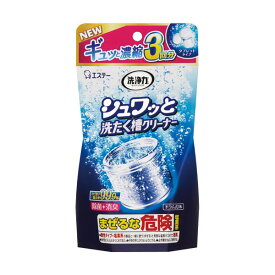 【クーポン配布中】（まとめ）エステー 洗浄力シュワッと洗たく槽クリーナー 3回分 1パック 【×5セット】