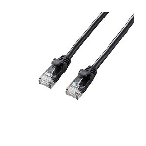 �y�|�C���g20�{�z�y5�Z�b�g�z�G���R�� ���炩LAN�P�[�u��/CAT6A/10m/�u���b�N LD-GPAY/BK10X5