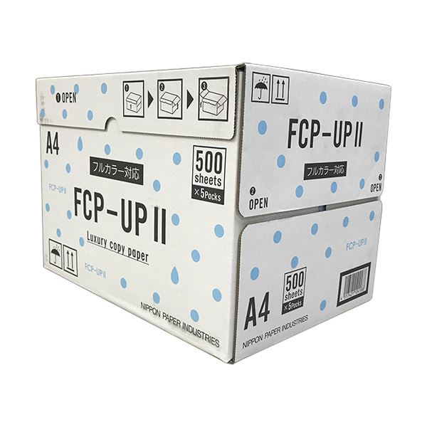 高白色プリンター用紙 スーパーセール割引商品 ※ラッピング ※ まとめ 日本製紙 FCP-UPII 定番 1箱 2500枚:500枚×5冊 A4FCP-UP2-A4 ×5セット