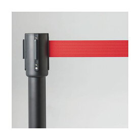 【ポイント20倍】ベルトパーテーションスタンド SE ブラックタイプ ベルト：赤 1セット（4台）