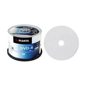 【クーポン配布中】（まとめ）RiDATA 録画用DVD-R 120分1-16倍速 ホワイトワイドプリンタブル スピンドルケース D-RCP16X.PW50RD D1パック(50枚) 【×3セット】