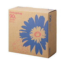 【ポイント20倍】（まとめ）TANOSEE ゴミ袋 コンパクト乳白半透明 90L BOXタイプ 1箱（110枚）【×2セット】