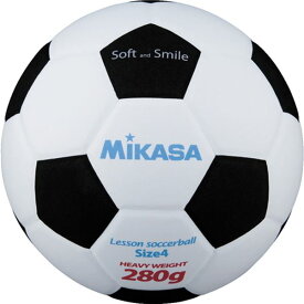 【ポイント20倍】MIKASA（ミカサ）スマイルサッカーボール 4号球 ホワイト×ブラック 【SF428WBK】