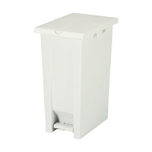 【ポイント20倍】(まとめ)エコン ダストボックス ペダル式 2枚フタ 70L ホワイト 808350-01 1個 【×3セット】