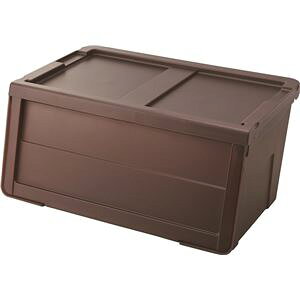 【ポイント20倍】収納ボックス 衣類収納 幅60cm ワイド Mサイズ クリアブラウン 5個セット フロントオープン 日本製 カバコ ベッドルーム