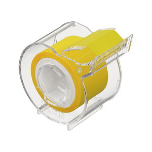 【ポイント20倍】(まとめ)ヤマト メモック ロールテープフィルムタイプ カッター付 25mm幅 イエロー RF-25CH-7N 1個【×20セット】