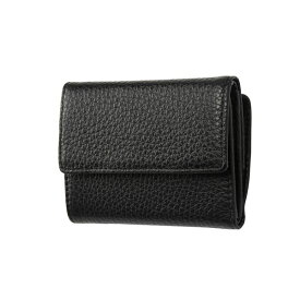 【ポイント20倍】FRUH（フリュー） イタリアンレザー 3つ折り財布 コンパクトウォレット GL032-BK ブラック