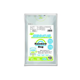 【クーポン配布中】（まとめ） オルディ レインボーバッグ 半透明ポリ袋 45L 10枚入 【×30セット】