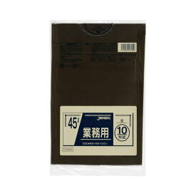 【ポイント20倍】(まとめ) ジャパックス カラーポリ袋 茶 45L CCB45 1パック（10枚） 【×30セット】