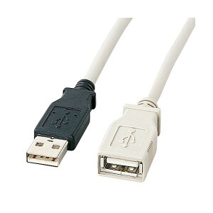 【クーポン配布中】(まとめ) サンワサプライ USB延長ケーブル (A)オス-(A)メス ライトグレー 3m KU-EN3K 1本 【×10セット】
