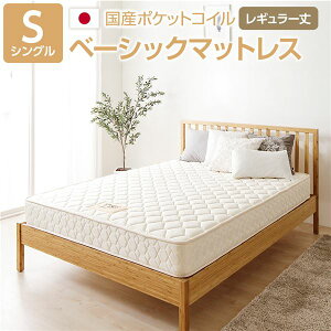 【ポイント20倍】完全受注生産 純国産 東京スプリング TSI ポケットコイルマットレス 【ベーシックタイプ/レギュラー丈 シングル】 ノンヒートコイル 抗菌・防臭・防ダニ加工【代引不可】