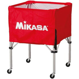 【ポイント20倍】MIKASA（ミカサ）器具 ボールカゴ 箱型・中（フレーム・幕体・キャリーケース3点セット） レッド 【BCSPS】