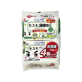 【ポイント20倍】(まとめ) セスキの激落ちくんシート/ウェットシート 【キッチン用】 4パック入り 80枚 掃除用品 【12個セット】