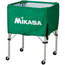 【ポイント20倍】MIKASA（ミカサ）器具 ボールカゴ 箱型・中（フレーム・幕体・キャリーケース3点セット） グリーン 【BCSPS】